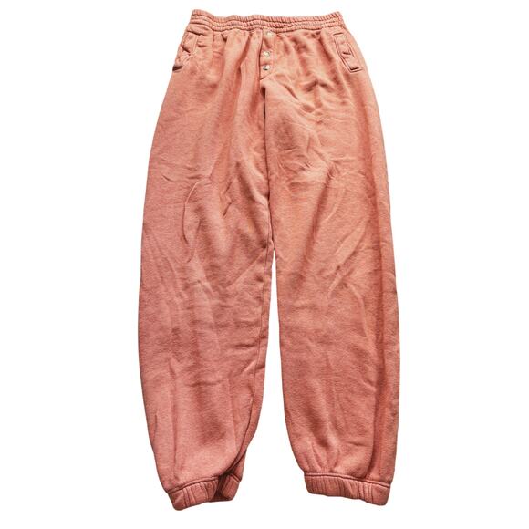 DONNI. Vintage Henley Fleece Jogger Sweatpants Juniper Orange M Quiet Luxury - Picture 4 of 8